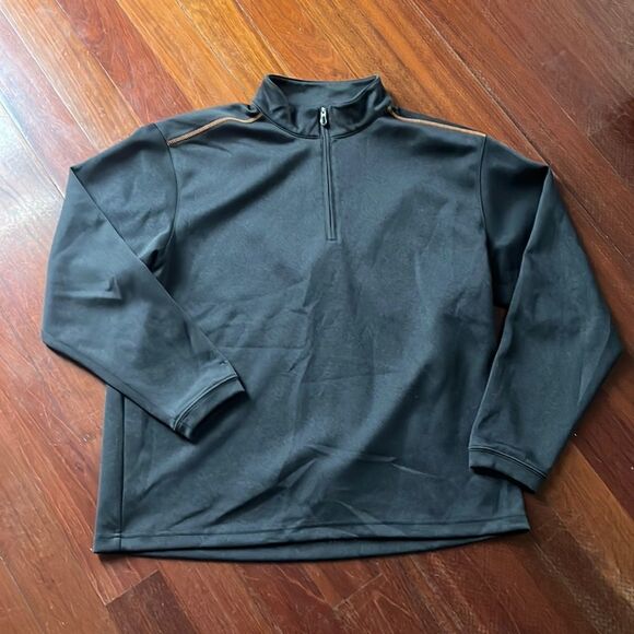 Pebble Beach Other - Mens Very Dark Grey Quarter Zip Pullover Jacket Sweater